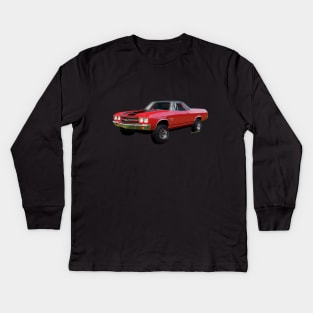 1970 the 3rd Generation Chevy El Camino Kids Long Sleeve T-Shirt